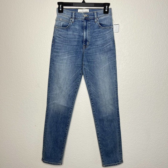 SLVRLAKE Denim Roxy Jeans in Love to Burn Wash High Rise Straight Size 2 new o1 - Picture 5 of 10